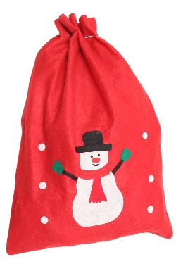 SACCO DI NATALE PUPAZZO DI NEVE